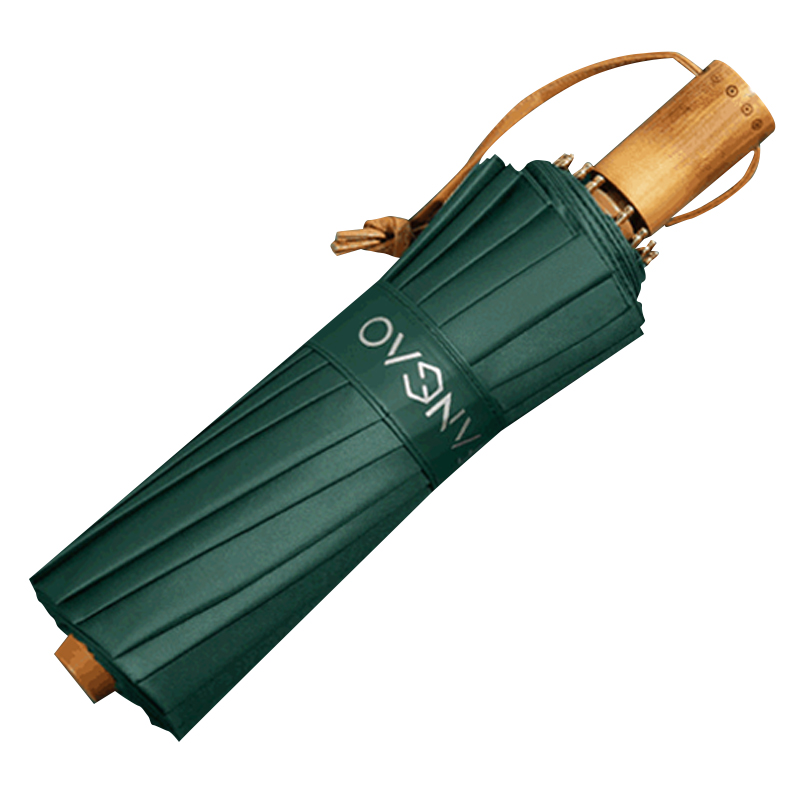 16骨手动]铝合金玻纤 加厚彩胶伞布 木手柄YF-S2021006高清大图