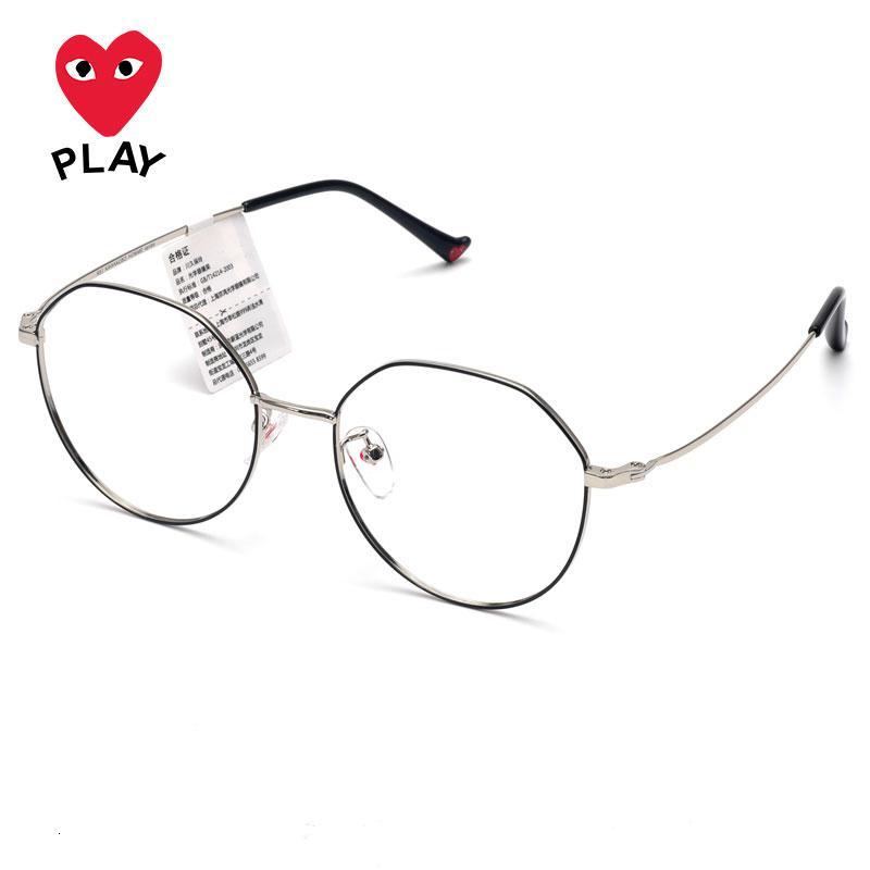 川久保玲超轻可配近视眼镜框男复古金属光学眼镜架女大脸韩版5929