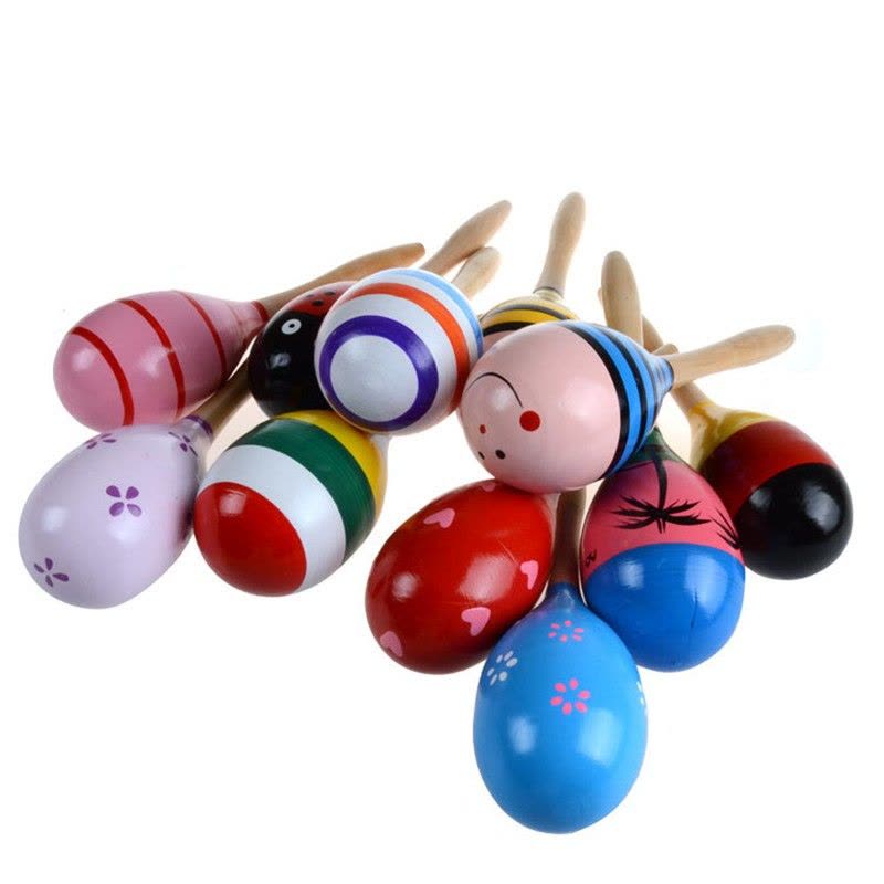 宝宝沙锤婴儿早教音乐打击乐器沙球儿童摇铃抓握追视追听训练玩具(单只的价格)颜色随机图片