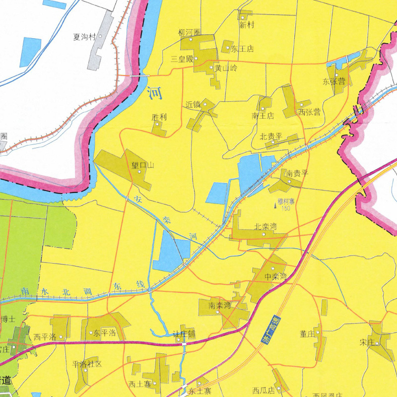 [正版]平阴县地图 济南市各区县地图系列 政区详图 城市概况预览 山东省地图出版社