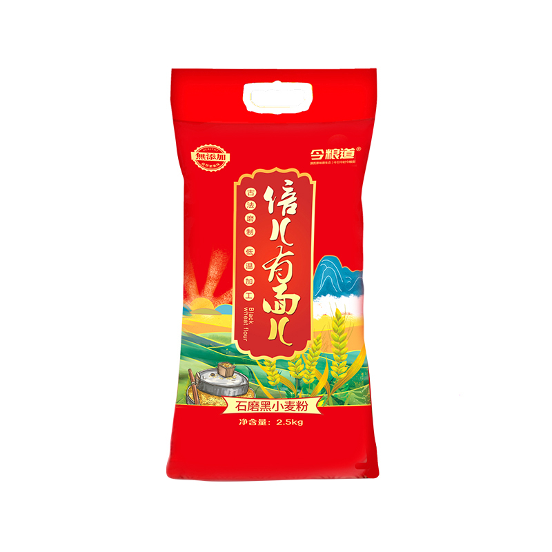 今粮道 帮扶助农2.5KG石磨黑麦全麦粉 倍儿有面儿JLD003