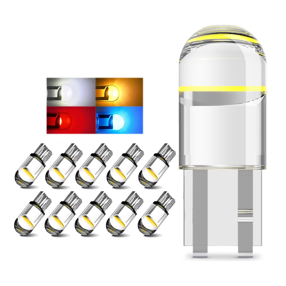 亿维顿 汽车led通用t10灯泡W5W改装示宽灯汽车12V牌照小插泡阅读顶灯 个 红色10个