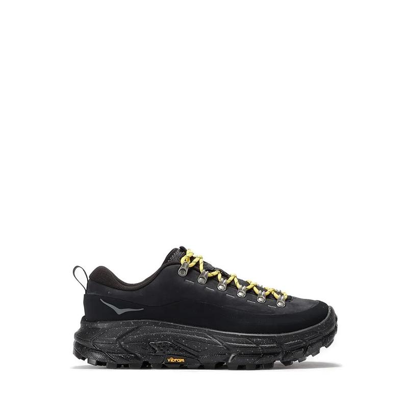 Hoka One One户外鞋女耐磨抓地力强舒适耐用黑色黄色鞋带