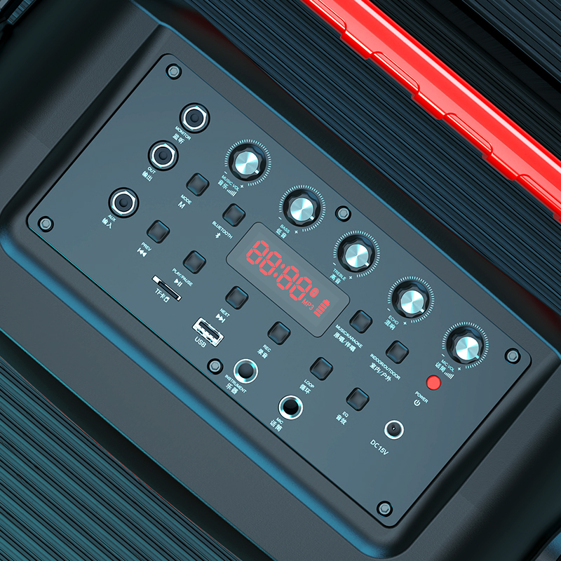 十度(shidu) h10 户外音响无线蓝牙k歌音箱便携式广场舞重低音手提大