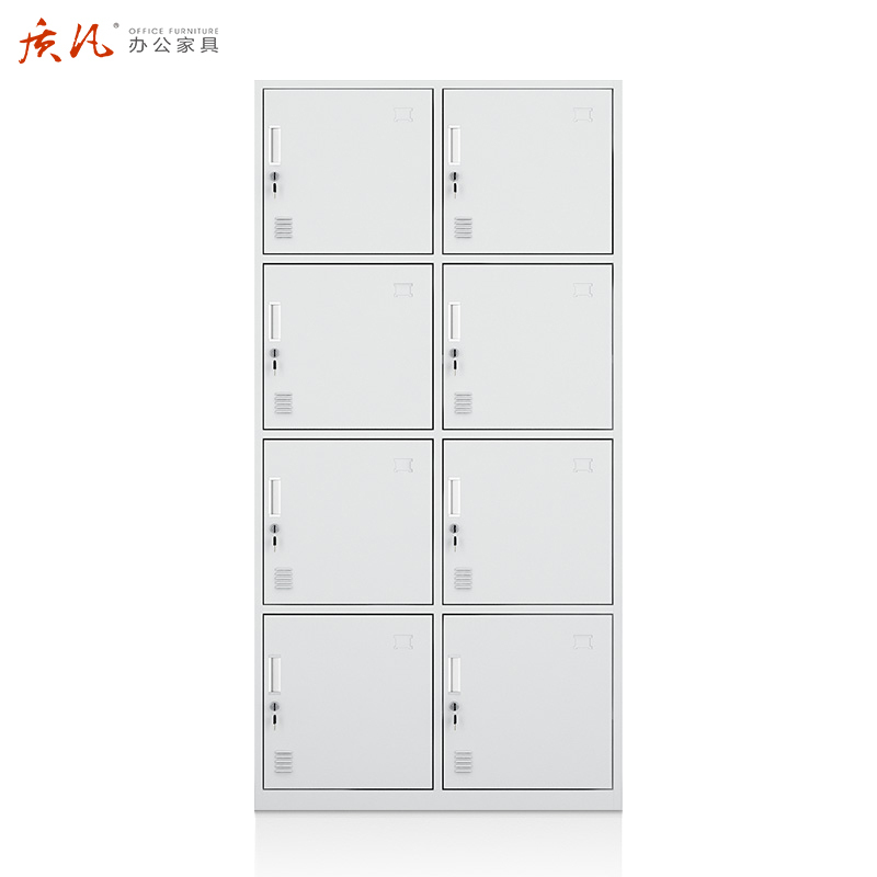 质凡钢制更衣柜铁皮柜八门更衣柜