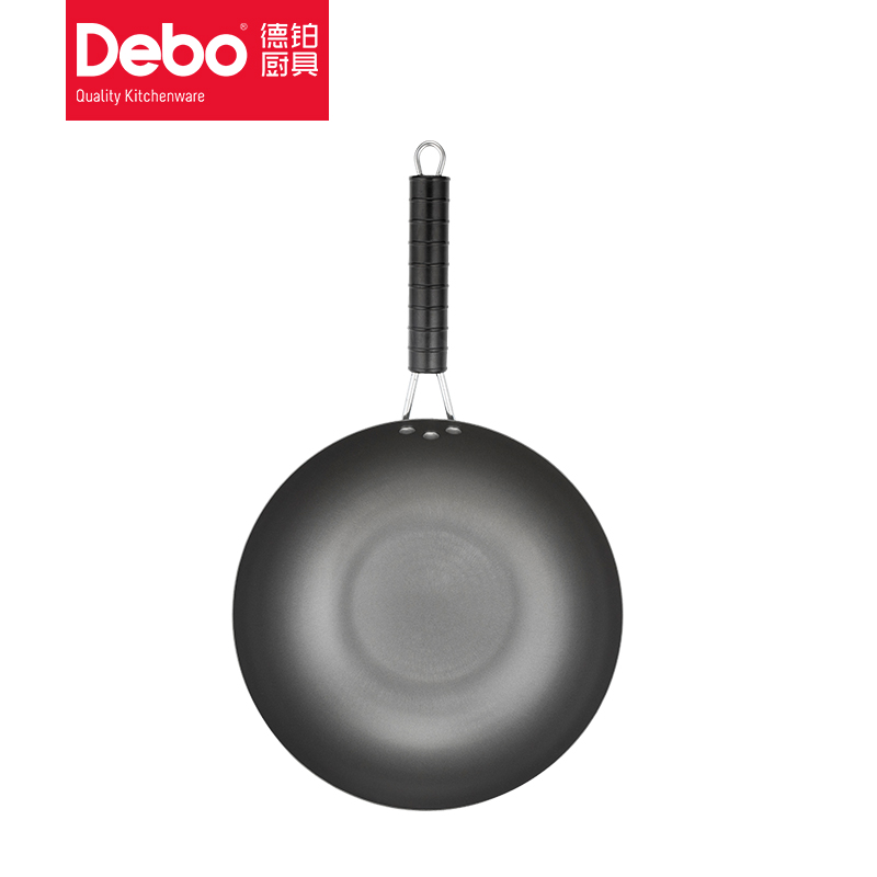 德铂(Debo) DEP-279 德拉尔(炒锅) 30cm无涂层优质生铁炒菜锅高清大图