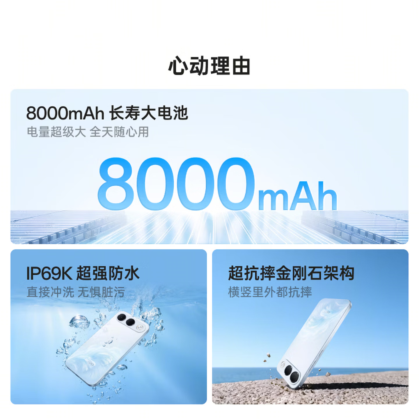 [全新]OPPO A7 Pro 8GB+256GB 步步生花 8000毫安长续航 45W快充 高清影像 天玑6360MAX芯 IP69防水 5G智能手机高清大图