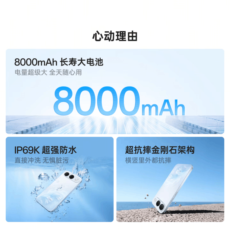 [全新]OPPO A7 Pro 8GB+256GB 步步生花 8000毫安长续航 45W快充 高清影像 天玑6360MAX芯 IP69防水 5G智能手机图片