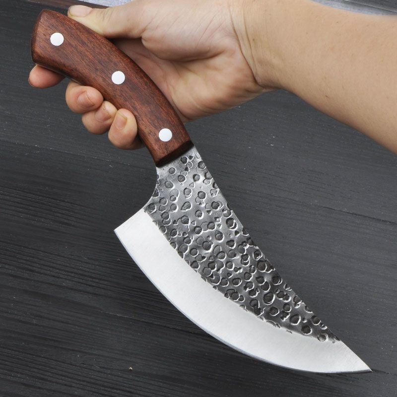 锻打高碳钢厨房家用剔骨分肉刀户外能小直刀斩骨切片菜刀刀小单刀