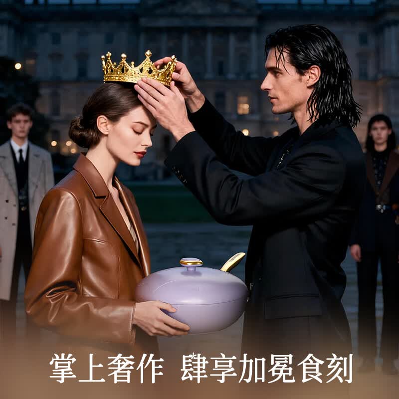 帝伯朗(TIBORANG)零氟系列 冠屿氧吧锅炒菜锅32cm 红色(单位:个)高清大图
