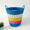 整理脏衣篮篓装置物篮栏搂箩脏衣桶篮丢脏衣筐大号匡放脏衣服收纳 XL特大号蓝色主色多彩