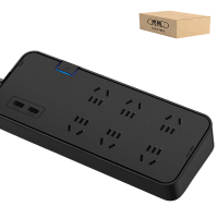 杰储(GCHUL) CPP100 6插位 2500W 3米 接线板 (计价单位:个) 黑色
