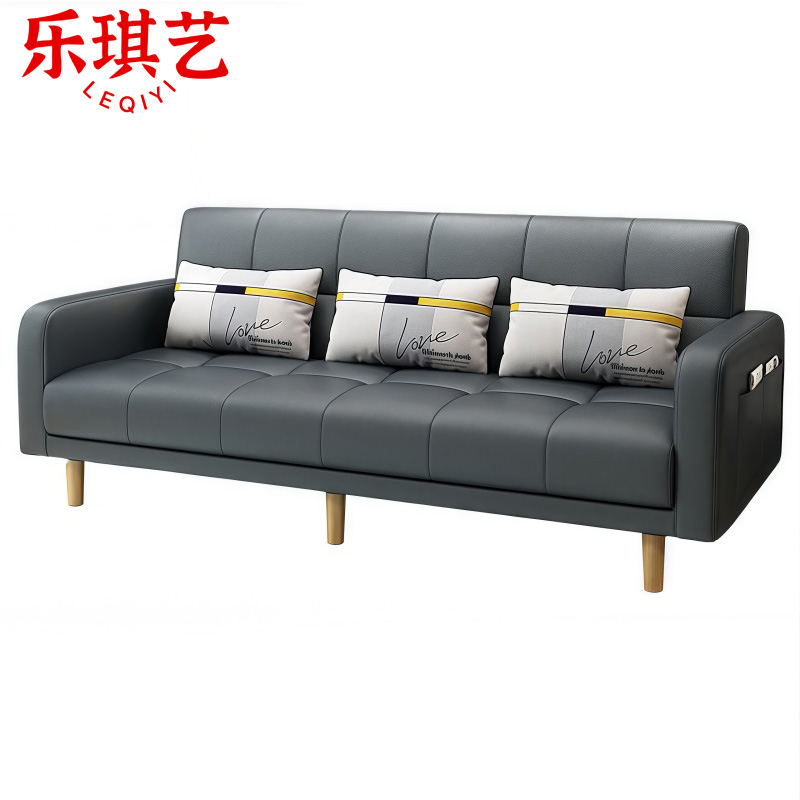 乐琪艺 沙发床2.1米(深灰色)张高清大图
