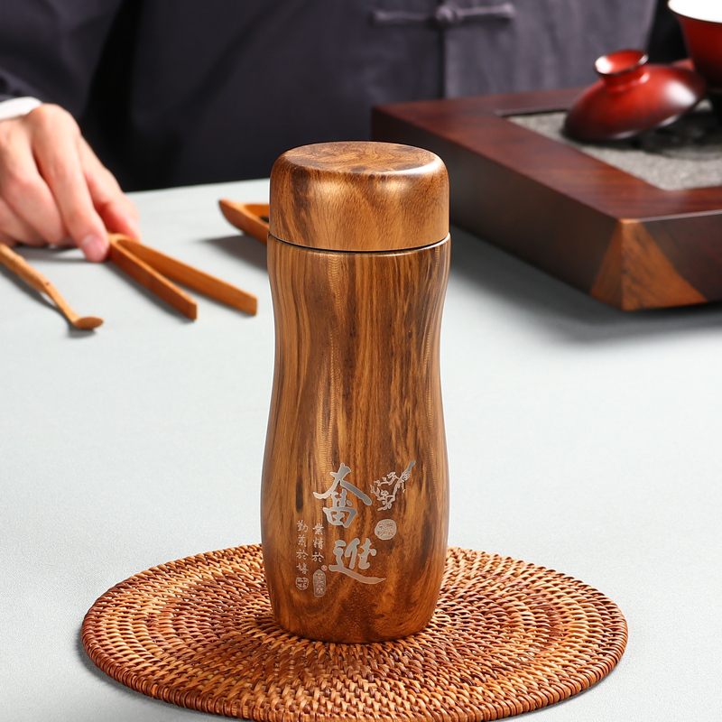 百鸿 宜兴紫砂内胆不锈钢水杯 奋进葫芦杯