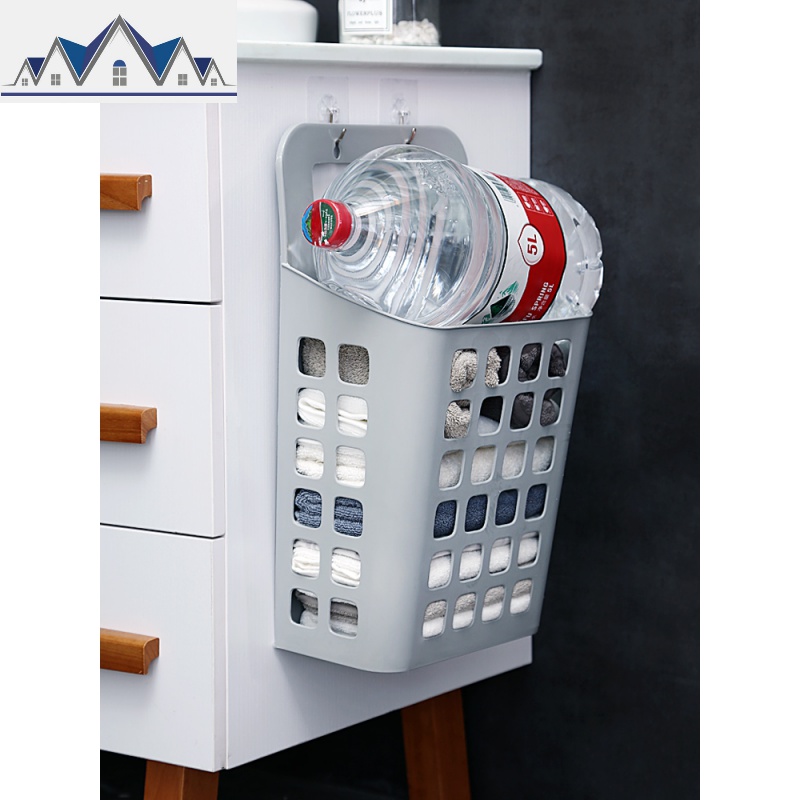 可挂式脏衣篮家用塑料卫生间衣服浴室衣物收纳筐桶衣篓防水洗衣筐 三维工匠收纳篮高清大图