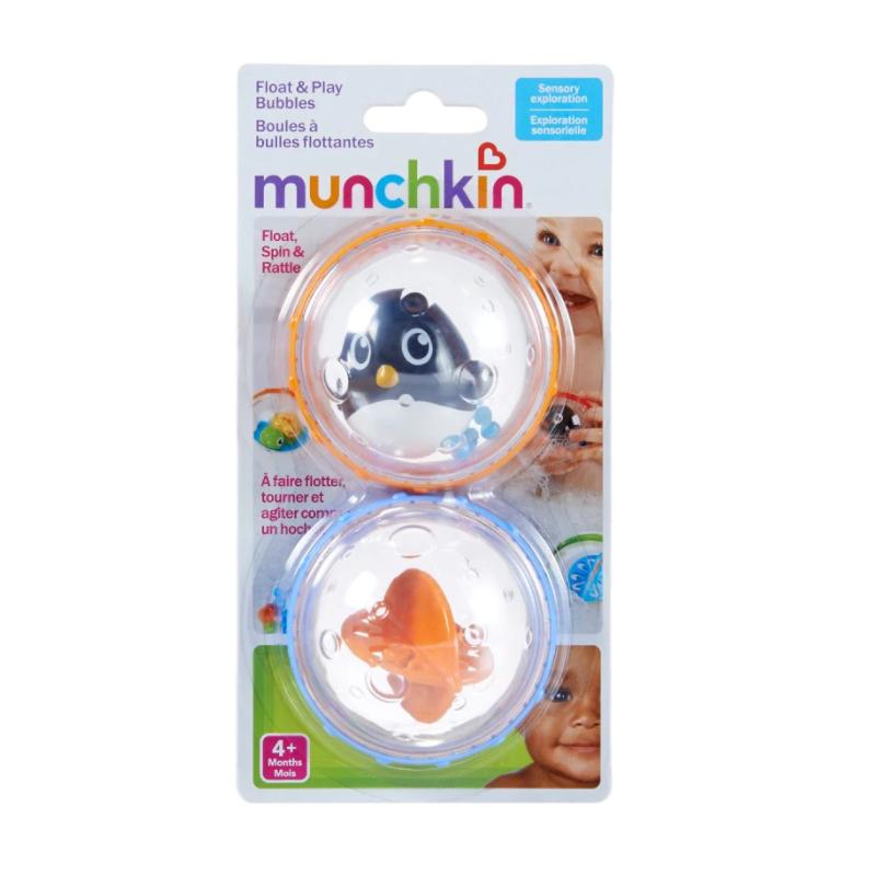 2个装|Munchkin 满趣健/麦肯齐 益智漂浮水球洗澡玩具 颜色随机 #24202 满趣健 4个月以上 PP 硅胶
