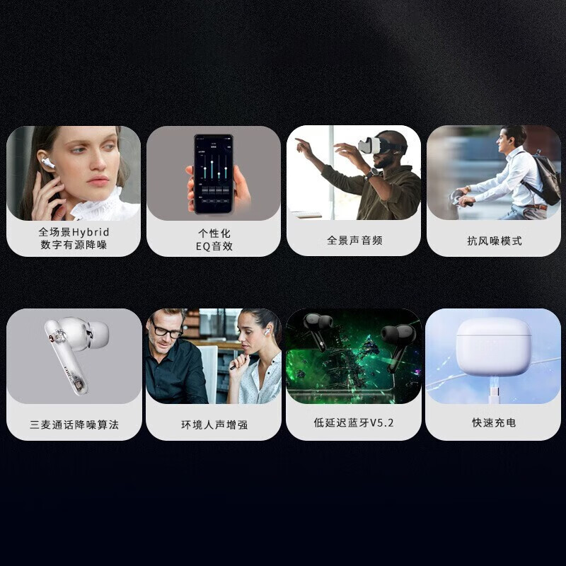 漫步者(EDIFIER) TWS NB3 真无线立体声降噪蓝牙耳机 星耀白
