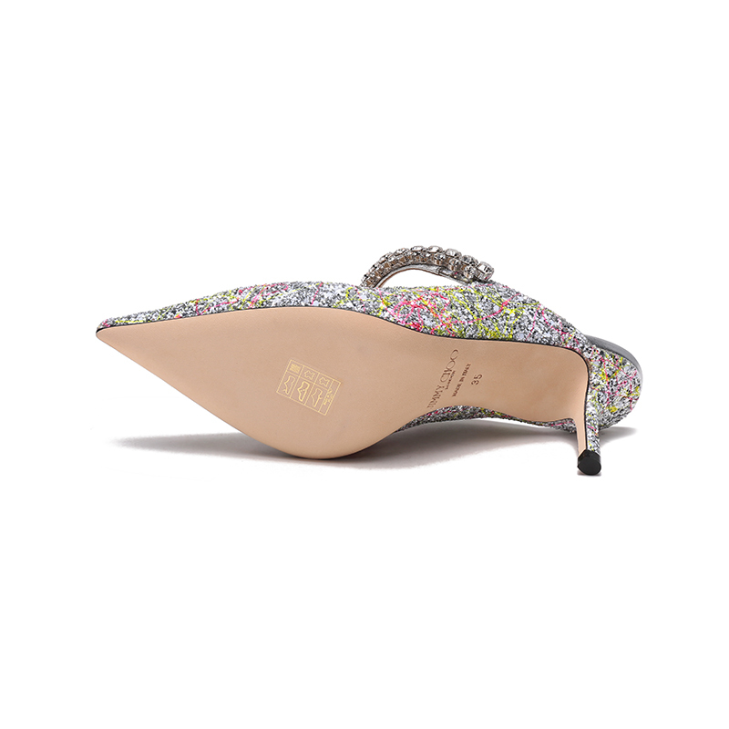 周仰杰jimmychoo女士尖头露跟细高跟鞋拖鞋凉鞋bing65akw231