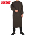 高翊柏 17030549 防水防油罩衣 深咖色 耐磨防酸碱实验室工作服 工厂车间防护服