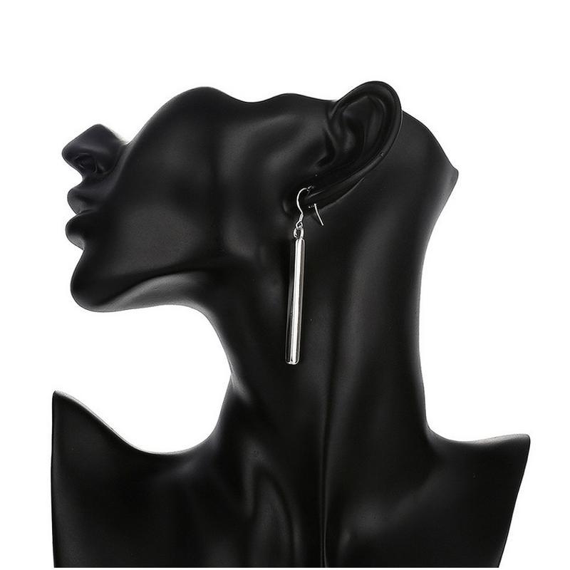 E002Women silver plated earring镀925纯银长款简约时尚耳环耳饰
