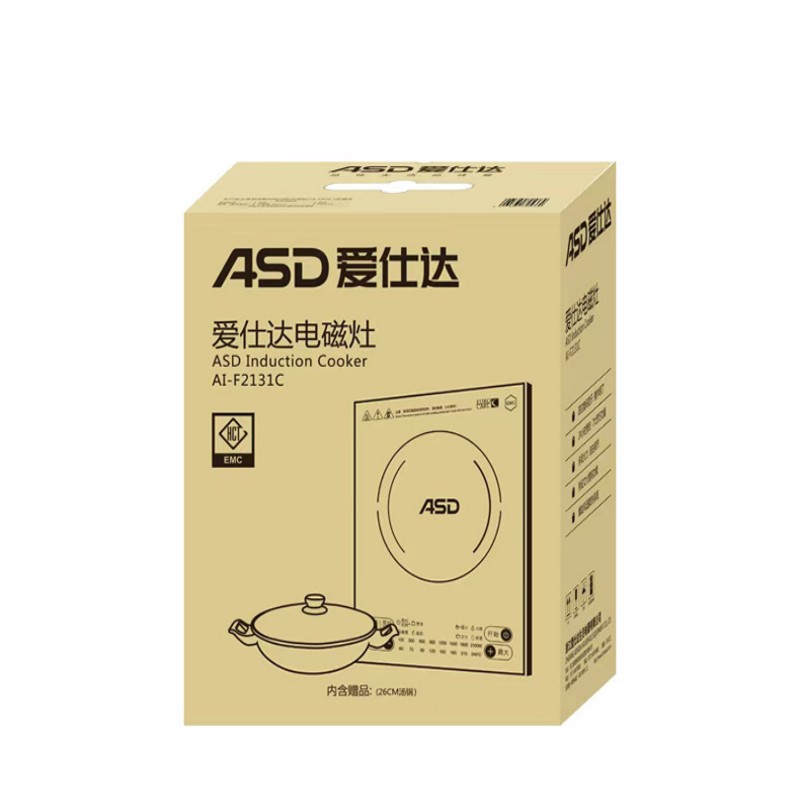 爱仕达(ASD) AI-F2131C 功率2100W 尺寸:280*360*63mm 电磁炉(计价单位:台) 黑色高清大图