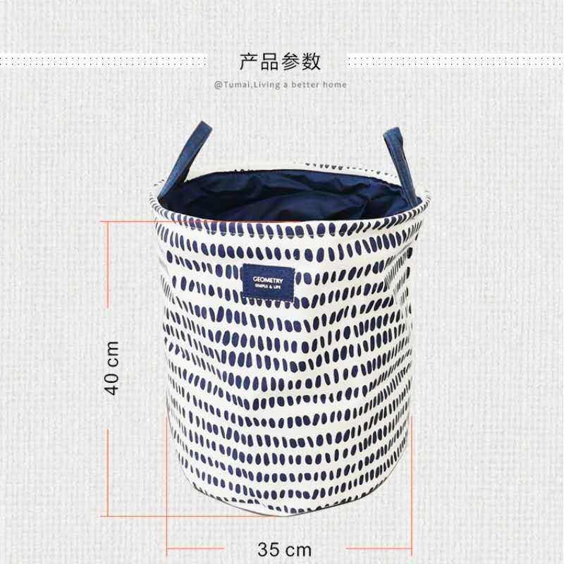 清科蓝 脏衣篮北欧简约折叠洗衣篮防水衣物整理桶收纳箱大容量棉麻收纳桶脏衣服收纳筐布艺篓
