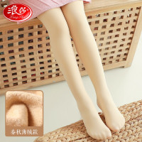 浪莎女童打底裤加绒舞蹈袜中大童冬学生白色时尚百搭保暖外穿儿童裤袜 白色 L（建议身高130-150cm） L（建议身高130-150cm） 肤色