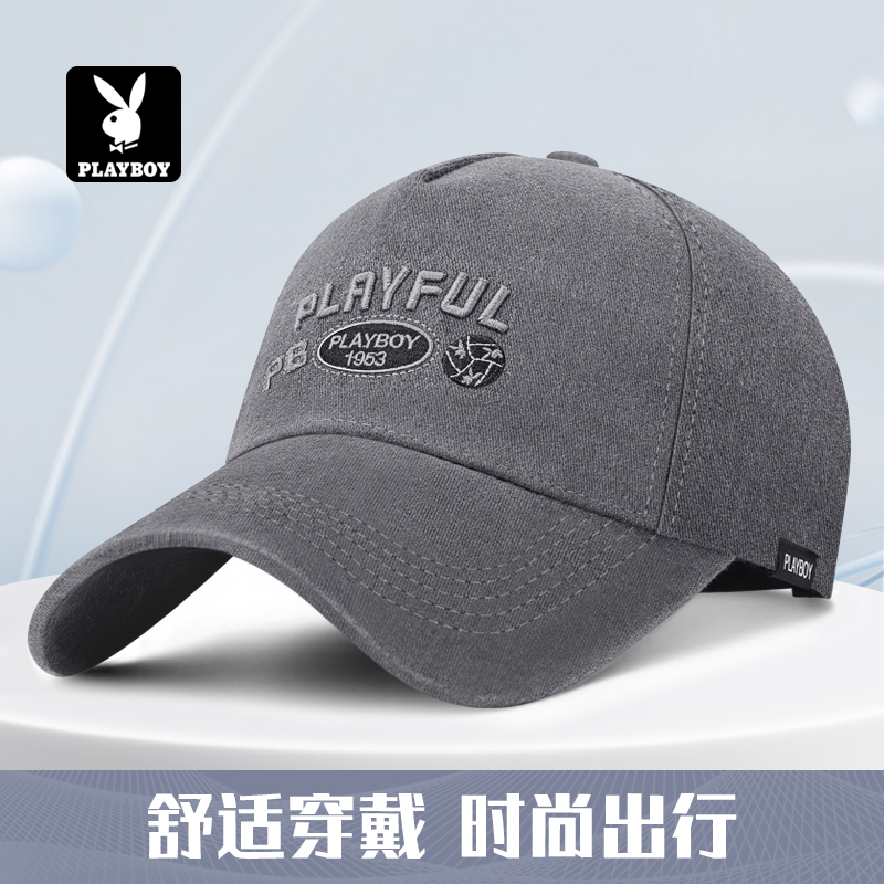 花花公子男士棒球帽秋冬新款百搭防晒遮阳帽户外大头围鸭舌帽子女