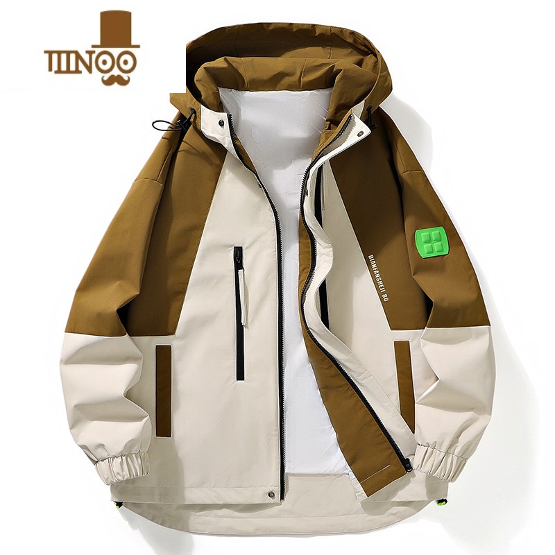 YANXU青少年冲锋衣学生款三合一夹克高中生秋季外套男潮流帅气男装秋装