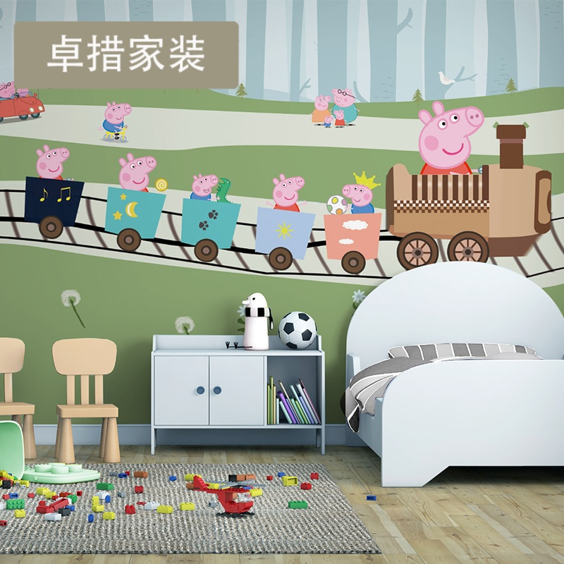 卡通儿童房欧式壁纸男孩女孩卧室温馨墙纸无纺布墙布定制壁画壹德壹