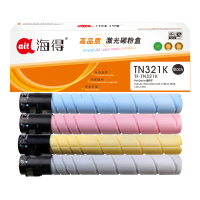 海得美能达TN321/TN220/TN221粉盒套装TN321黑/蓝/红/黄四色适用柯美C364 C284 C224