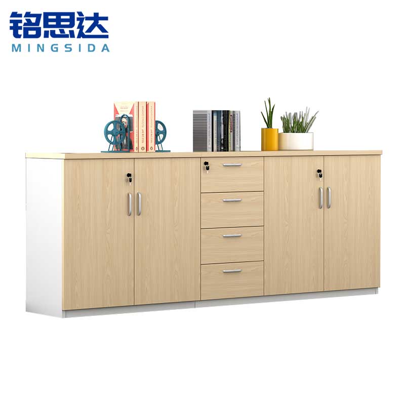 铭思达木质矮柜四门四抽台高清大图