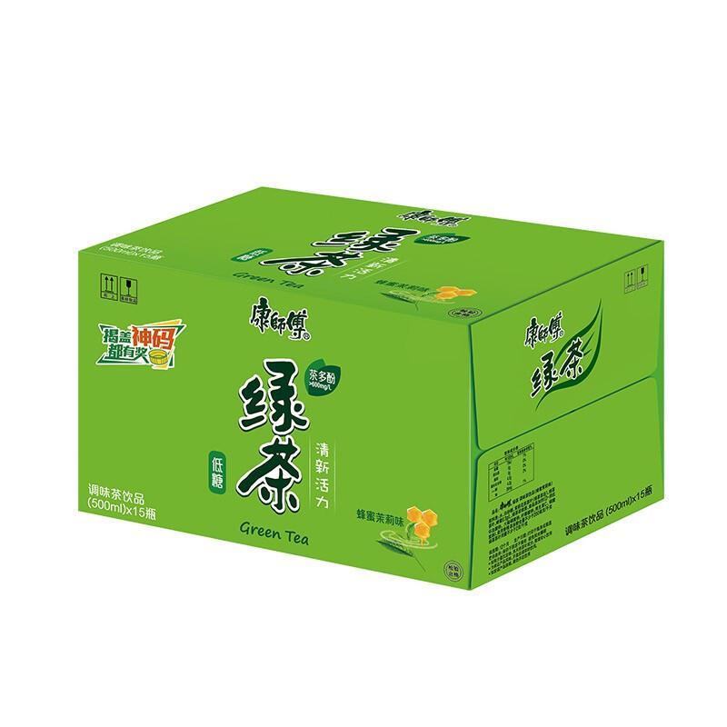 康师傅 蜂蜜绿茶 500ml*16瓶 整箱