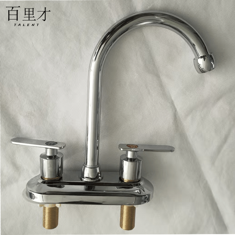 百里才 双孔双开冷热面盆龙头 15mm 个图片