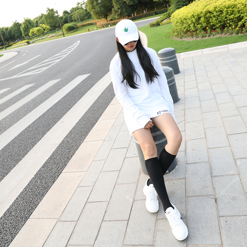 可莉允日系过膝袜中高筒长袜子女学生半截大腿袜韩国白肤色丝袜薄款