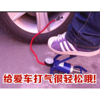 车载多功能脚踏式高压充气泵汽车轮胎打气泵篮球足球打气泵折叠便携省时省力