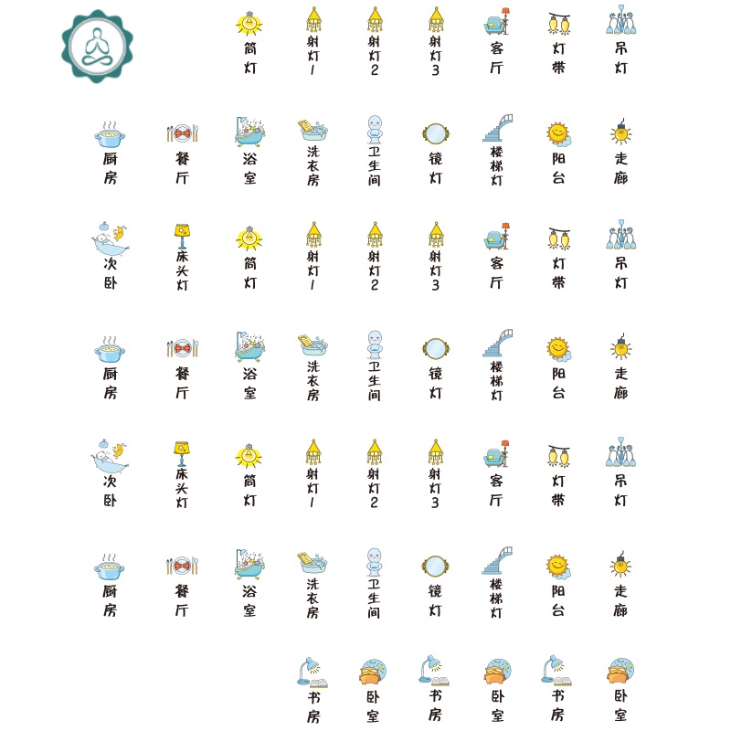 家用标识标签指示标示贴字插座灯开关面板提示贴纸墙贴装饰保护套封后开关提示贴 一套144个 开关贴图片 高清实拍大图 苏宁易购