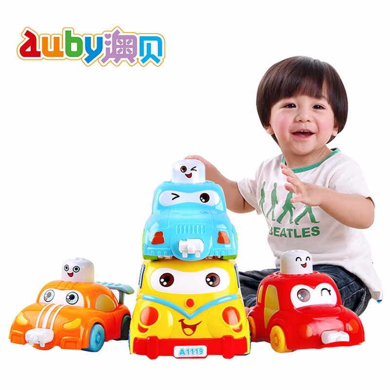 auby澳贝正品 新品小车托儿所 463454奥贝幼儿童益智宝宝玩具车队