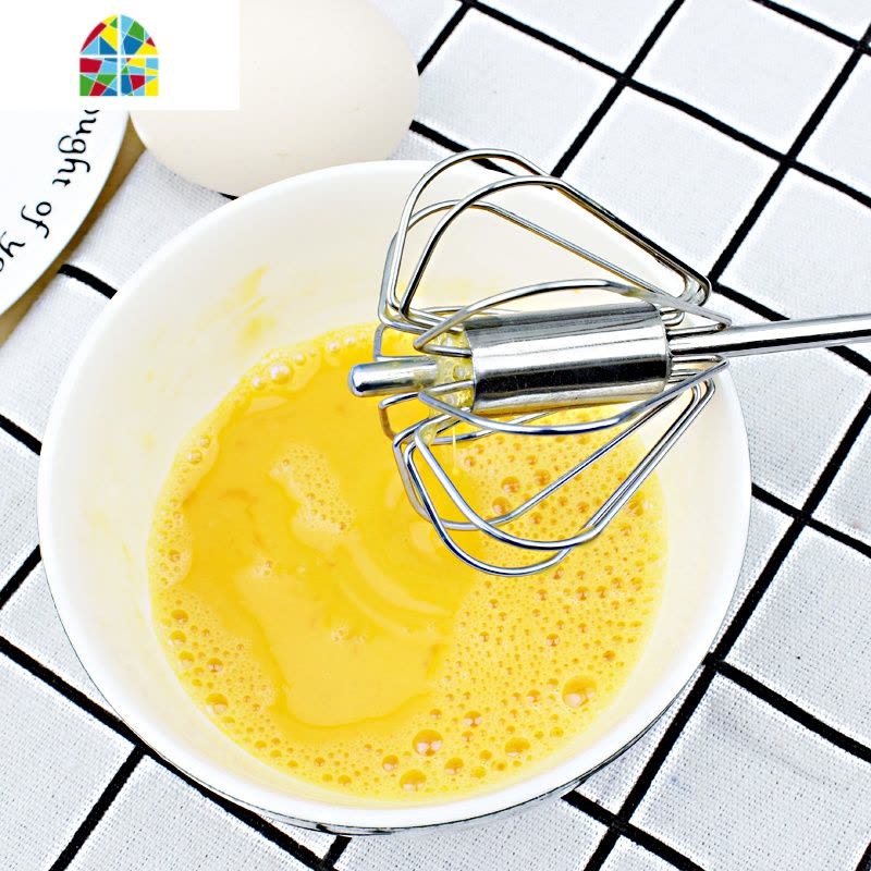 半自动手动打蛋器手持式不锈钢搅蛋棒鸡蛋奶油搅拌器厨房烘焙用具 FENGHOU 大号1个(送油刷1只)图片