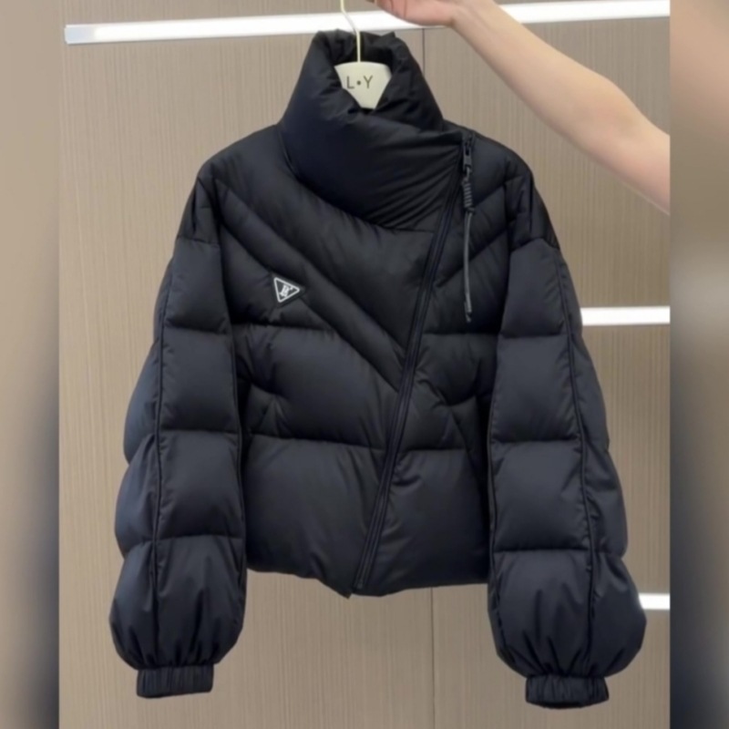 2025年新款棉服女冬短款韩版个性不规则棉衣设计感宽松加厚棉袄潮高清大图