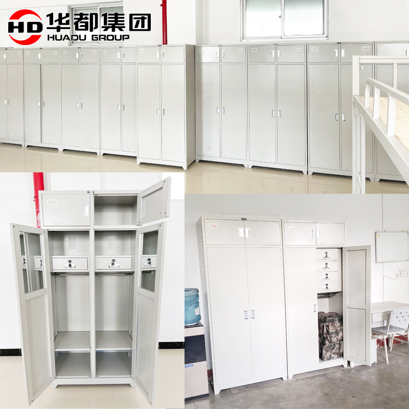华都HDJ-47 两门内勤柜14款标准营具华都两门物品柜更衣柜单人内务柜钢制挂衣储物柜铁皮柜营房营具免安装高清大图