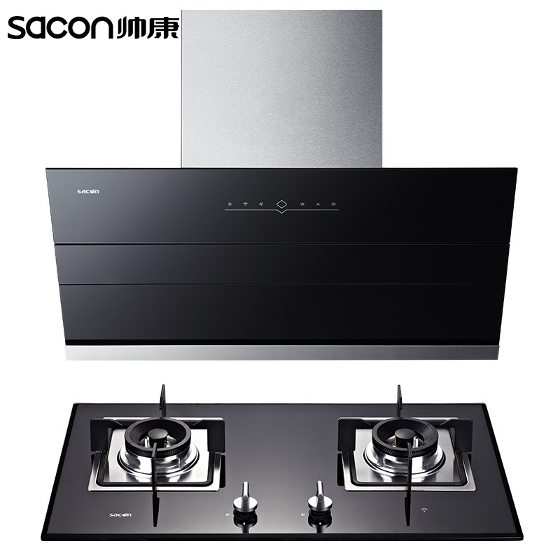 帅康(sacon)JE5781+58BL触控式烟灶套餐抽油烟机家用脱排烟罩大吸力侧吸式烟机燃气灶煤气灶灶台厨卫套装天然气