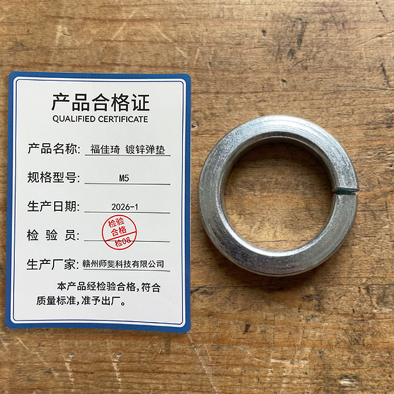 福佳琦 镀锌弹垫 M5/个高清大图