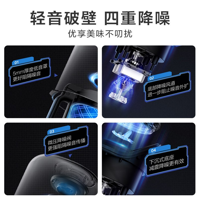 苏泊尔(SUPOR)破壁机降噪低音可拆洗 家用多功能蒸汽清洗预约加热料理机 豆浆机冷打榨汁机果汁搅拌辅食机SP608S高清大图