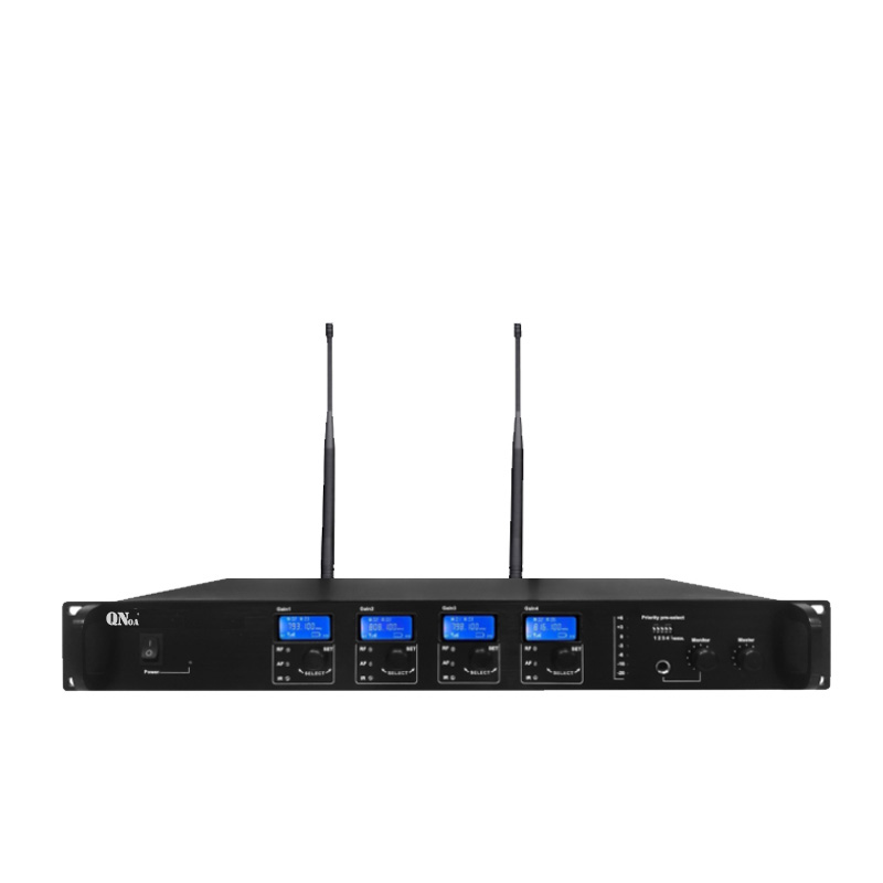 启诺 QN-CG214一拖四无线音像联动话筒黑灰(套)高清大图