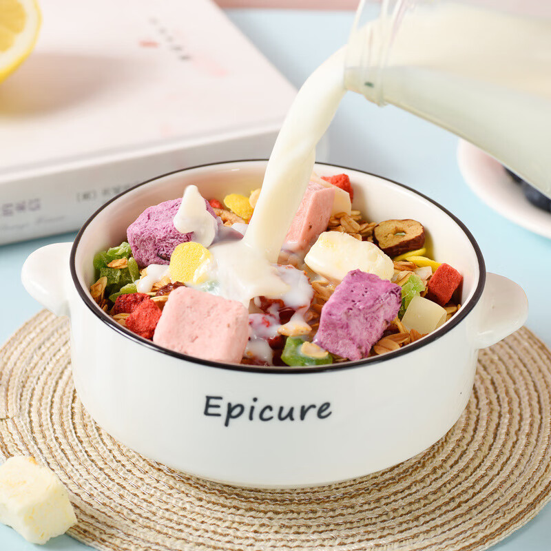 美粥食客酸奶麦片水果坚果燕麦脆100克*3袋装 坚果奇亚籽麦片高清大图