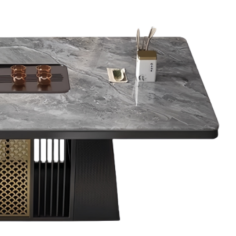 鑫龙都岩板茶桌1.2米张高清大图