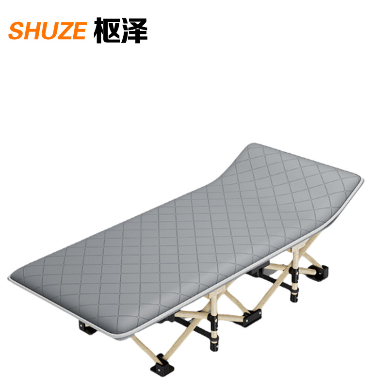 枢泽 行军床 178cm圆管灰色+亲肤棉垫 张高清大图