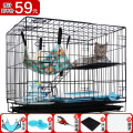 【上楼时效无忧】猫笼加粗可折叠猫笼子大号家用猫别墅双层三层四层猫舍猫窝猫产房猫咪用品_403 默认尺寸 黑色600#双层