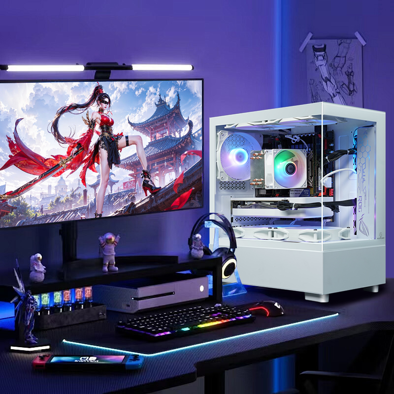 蓝魔快本128G英特尔酷睿i9级2TB台式机电脑4070独显16G电竞水冷游戏主机办公直播家用海景房DIY电脑整机组装高清大图
